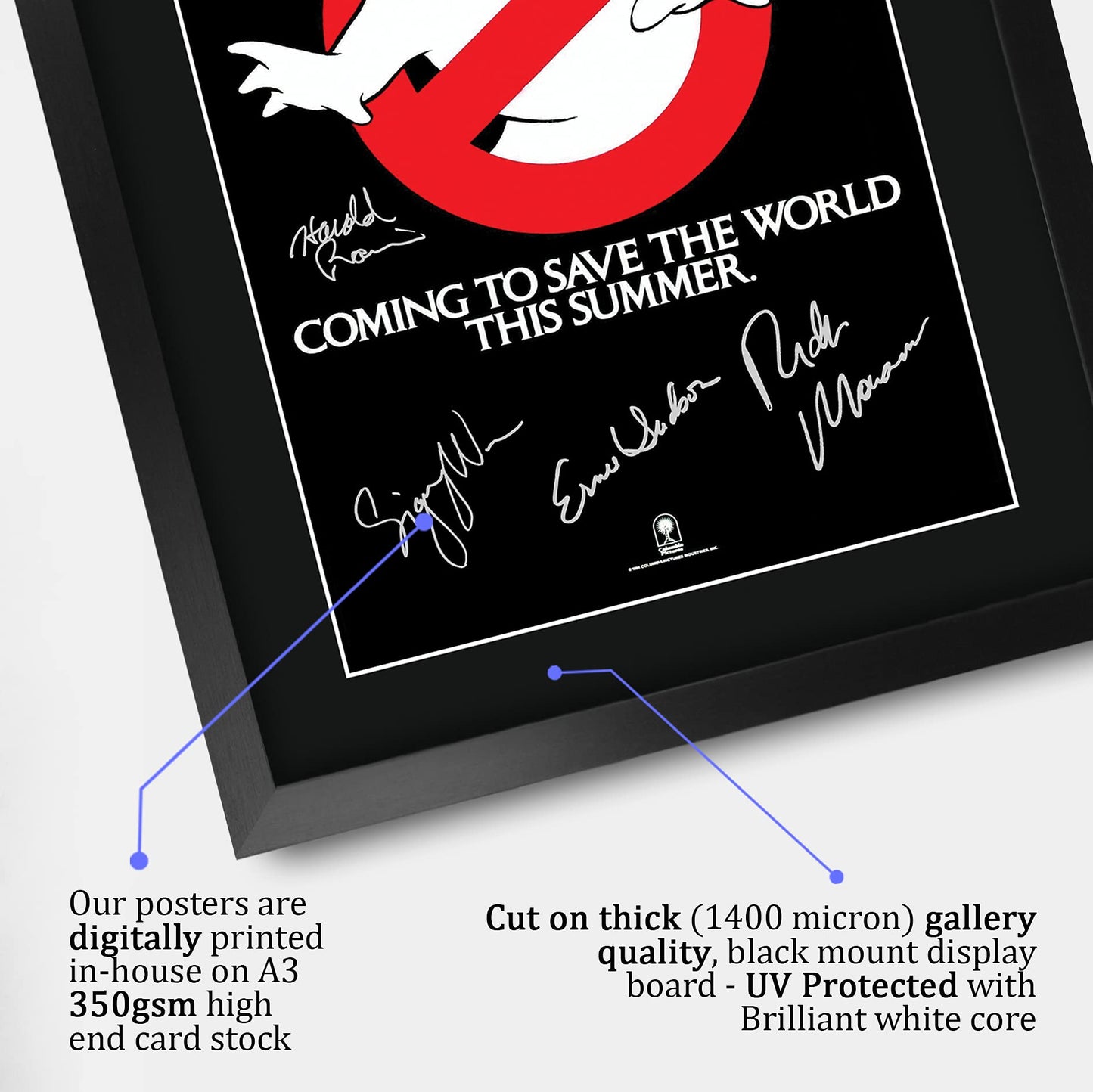 HWC Trading A3 FR Ghostbusters Movie Poster The Cast Signed Gift FRAMED A3 Printed Autograph Film Gifts Print Photo Picture Display…