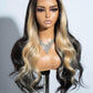 Joedir 13×4 Synthetic Lace Front Wig Free Parting Lace Frontal Wigs With Baby Hair Pre Plucked Synthetic Body Wave wig Glueless Lace Front Wigs for Women