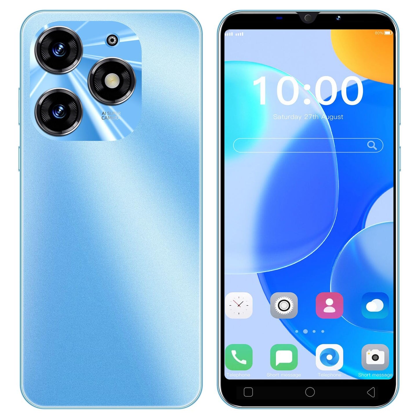 Smartphone Offer of the Day, 5.0 inch IPS Display, 16GB ROM 128GB Expandable, Android 9.0, Dual SIM Dual Camera Cheap 3G Mobile Phones (Spark 10Pro-Blue)