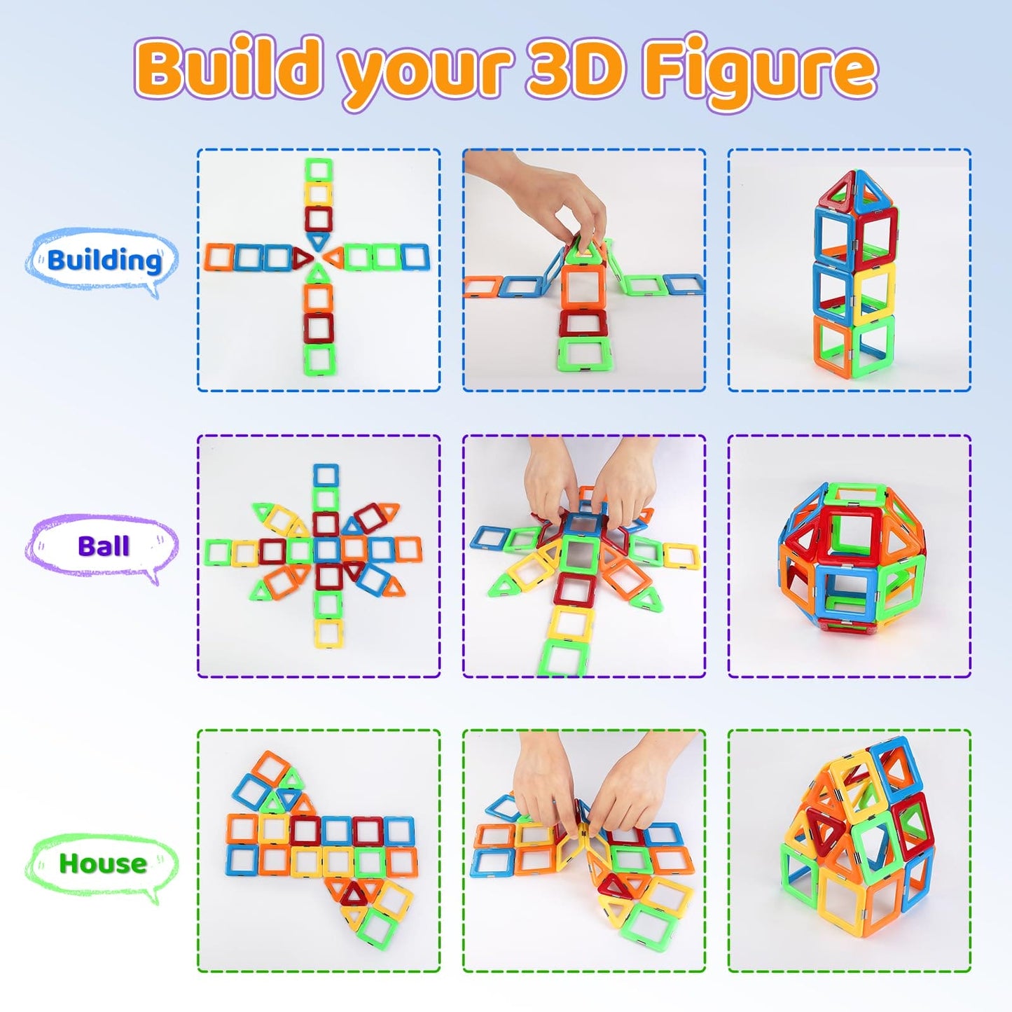 ZHANGXIN Magnetic Building Blocks 32PCS Magnetic Tiles Toys for 3 4 5 6 7 8 Years Old Boys and Girls STEM Educational Toys kids Toddlers Children's Birthday for Girls Boys Toy Ages 3 4 5 6 7