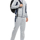 Rdruko Mens Tracksuits Sets Running Jackets Joggers 2 Piece Casual Sweatsuits Sports Lounge Wear Navy and Light Grey M