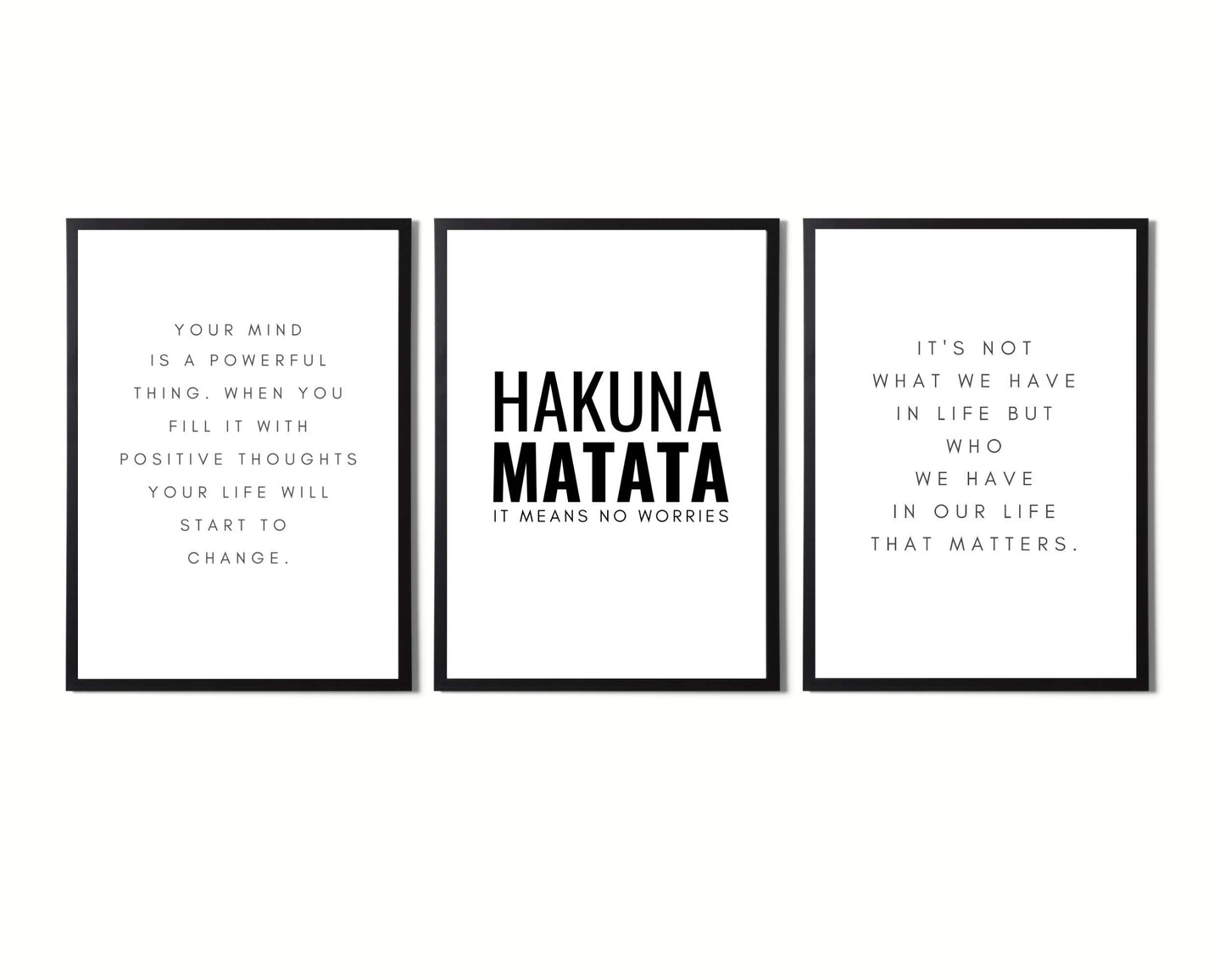 State Media Vision 3 Set Minimalist Motivational Prints | Unique Premium Home, Kitchen, Bathroom, Living Room Inspiring Wall Art (A4 (29.1cm x 21cm))