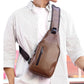 Clearance Leather Sling Crossbody Bag for Men Women Shoulder Chest Bags with USB Charging Port Outdoor Travel Hiking Daypacks 1 Dollar Items Tiktok Trend Items