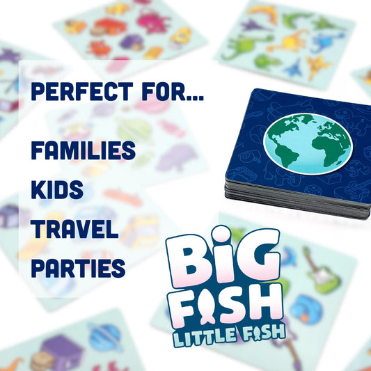 Big Fish Little Fish Game | Fast Fun Family Card Game Of Quick Reactions! | For Kids, Teens, and Adults | Ages 7+ | 2-6 players