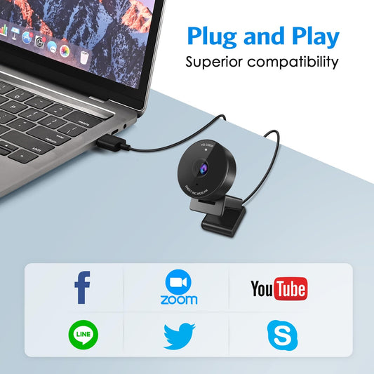 EMEET 1080P Webcam - USB Webcam with Microphone & Physical Privacy Cover, Noise-Canceling Mic, Auto Light Correction, C950 Ultra Compact FHD Web Cam w/ 70°View for Meeting/Online Classes/Zoom/YouTube