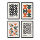 Studio Moien Bauhaus Vintage Poster Set - 4 Art Prints in Orange, Green, Black, White, Beige - Wall Arts - Unframed 250 gsm Matt Museum Quality (DIN A3 (29.7 x 42 cm)