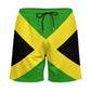 Heucapc Men's Board Shorts Jamaican Flag Quick Dry Swimming Trunks Jamaican Style Swim Trunks Summer Beach Shorts XL