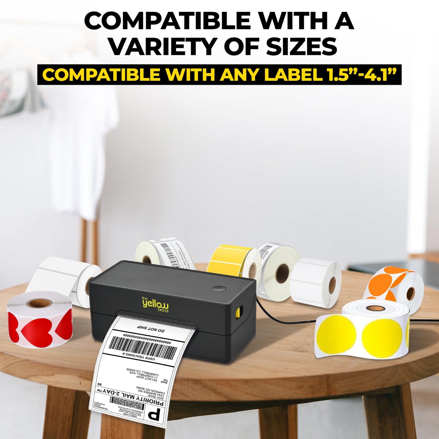 Label Printer, Bluetooth Thermal Printer, 4x6 Shipping Label Printer, Thermal Label Printer Desktop or Phone, Compatible with iPhone, Android, Windows, Mac, Chromebook, Amazon, Ebay, UPS.USPS