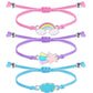 Grevosea 3 Pcs Colorful Friendship Bracelets Adjustable Braided Bracelet Rainbow Bracelet Friendship Bracelet Jewelry Lovely Best Friend Bracelet for Girls Women School Gifts Party Favors