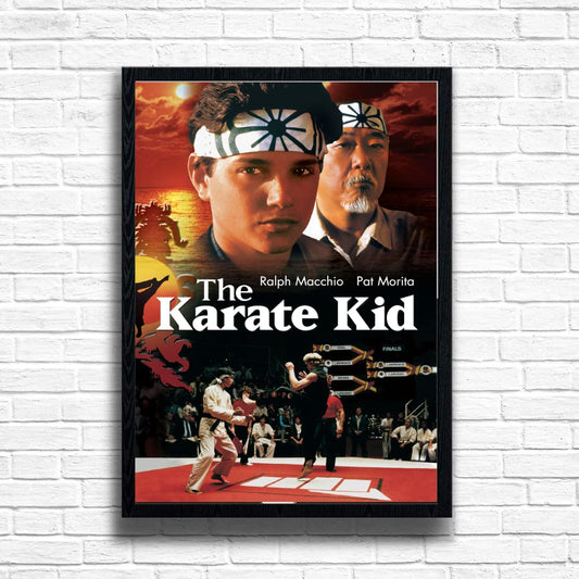 THE KARATE KID 80s Movie Print Vintage Nostalgic Film Framed Poster in A4 and A3 Size Options Great Home, Pub, Café, Bar Decoration Wall Art Print Wooden Frame (Print only, A4)