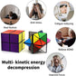 Yeefunjoy Star Cube Magic Cube Set, 2 in 1 Colorful Infinity Cube, Stress Anxiety Relief Creative Decompression Cube, Transforming Cubes Magic Puzzle Cubes for Kids and Adults