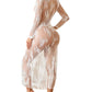 Avidlove Lace Kimono Lingerie Sexy Robe Gown Dress See-Through Coverup Babydoll White M