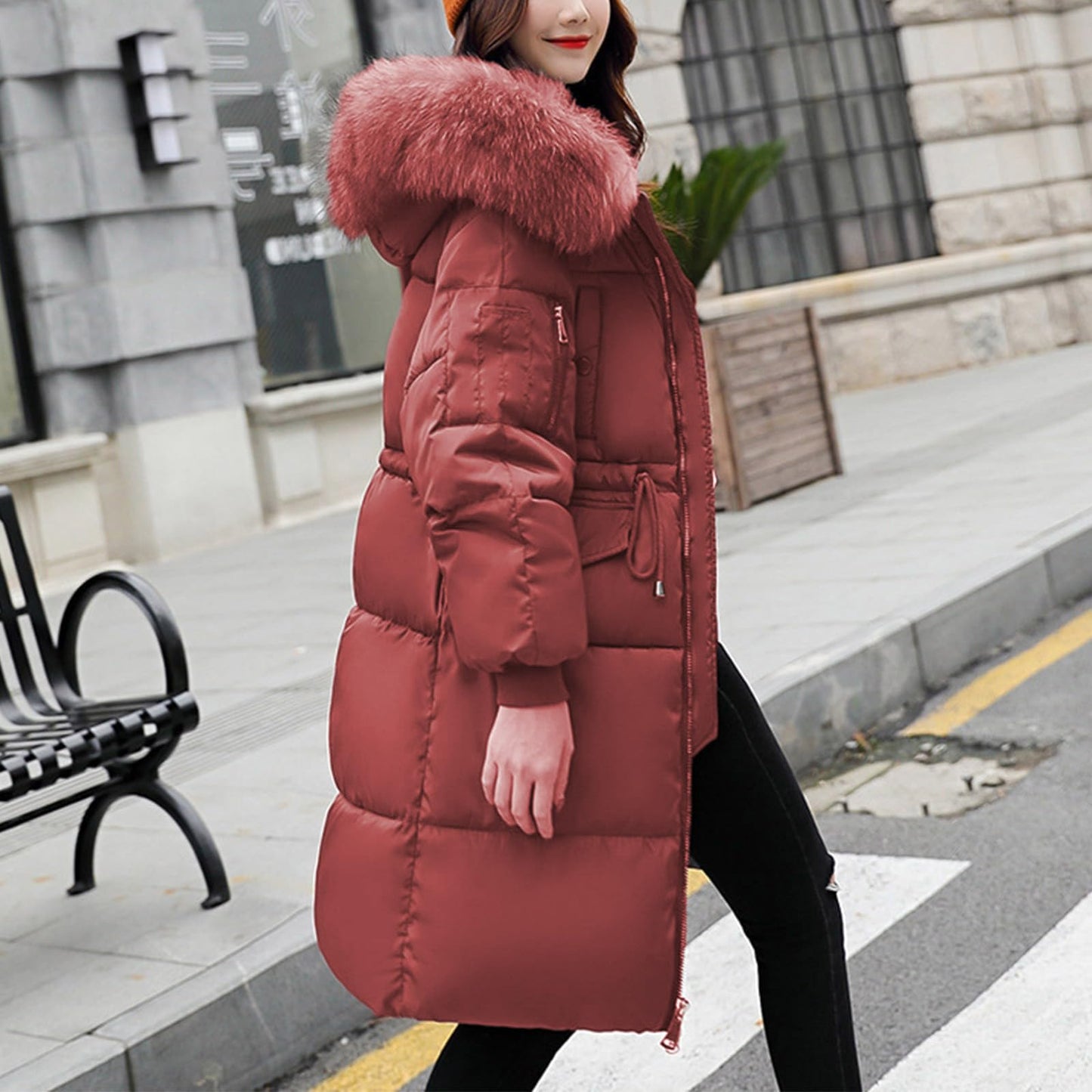 Winter Coats for Women UK,Black of Friday Deals 2024,Long Leather Coat Women,Ladies Waterproof Coats with Hood,Winter Outdoor,Women'S Wool Coat Long Winter Coat,Jacket Women,Snow Jackets