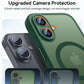 CANSHN Magnetic for iPhone 16 Case, Upgraded [Full Camera Protection] [Compatible with Magsafe] [Translucent Matte] Shockproof Protective Phone Case for iPhone 16 6.1" - Deep Green