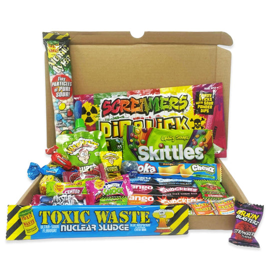 Treat Tastic Super Sour Sweets Letterbox Gift Hamper Box Perfect for Birthdays Christmas Thank You Congratulations Sweet Treat