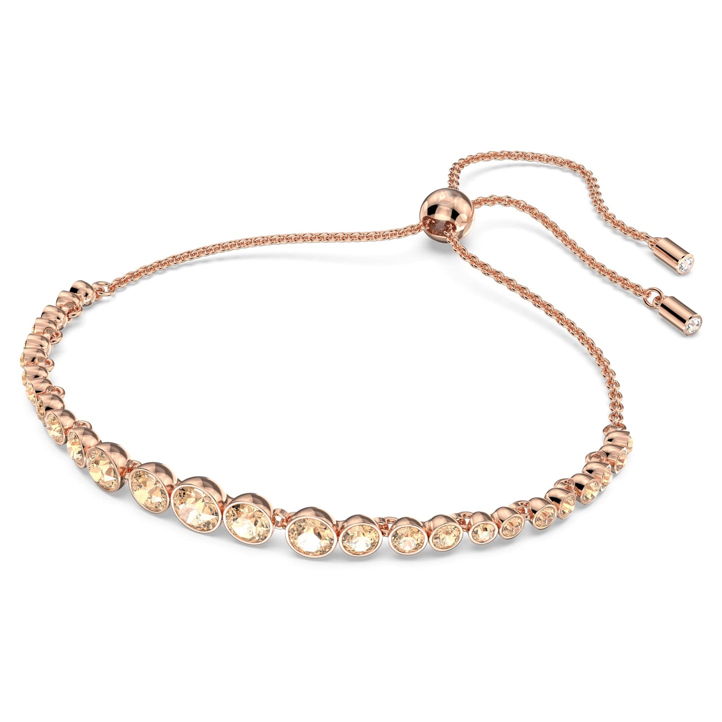 Swarovski Emily Bracelet, Golden Mixed Round-Cut Crystals and Rose-Gold Tone Plated, from the Emily Collection