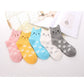 Jeasona 5 Pairs Cat Socks Women 4-7 Cotton Cat Gifts for Cat Lovers Birthday Gifts for Mum/Her/Girlfriend Christmas Gifts for Women