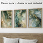 Green Liquid Marble Set of 3 Unframed Wall Poster Prints, Liquid Marble Textures, Bedroom Bathroom Living Room Kitchen Office Home Decor, Modern Abstract Wall Art (A4)