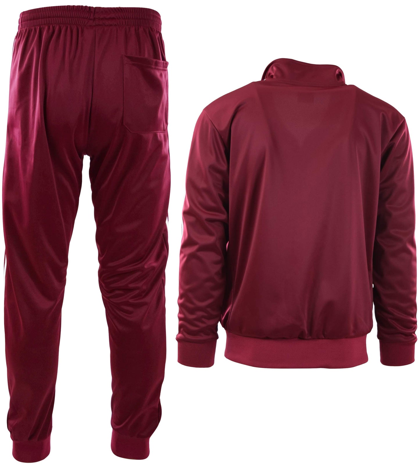 ChoiceApparel Mens Athletic 2 Piece Tracksuit Set (3XL, 888-Burgundy)