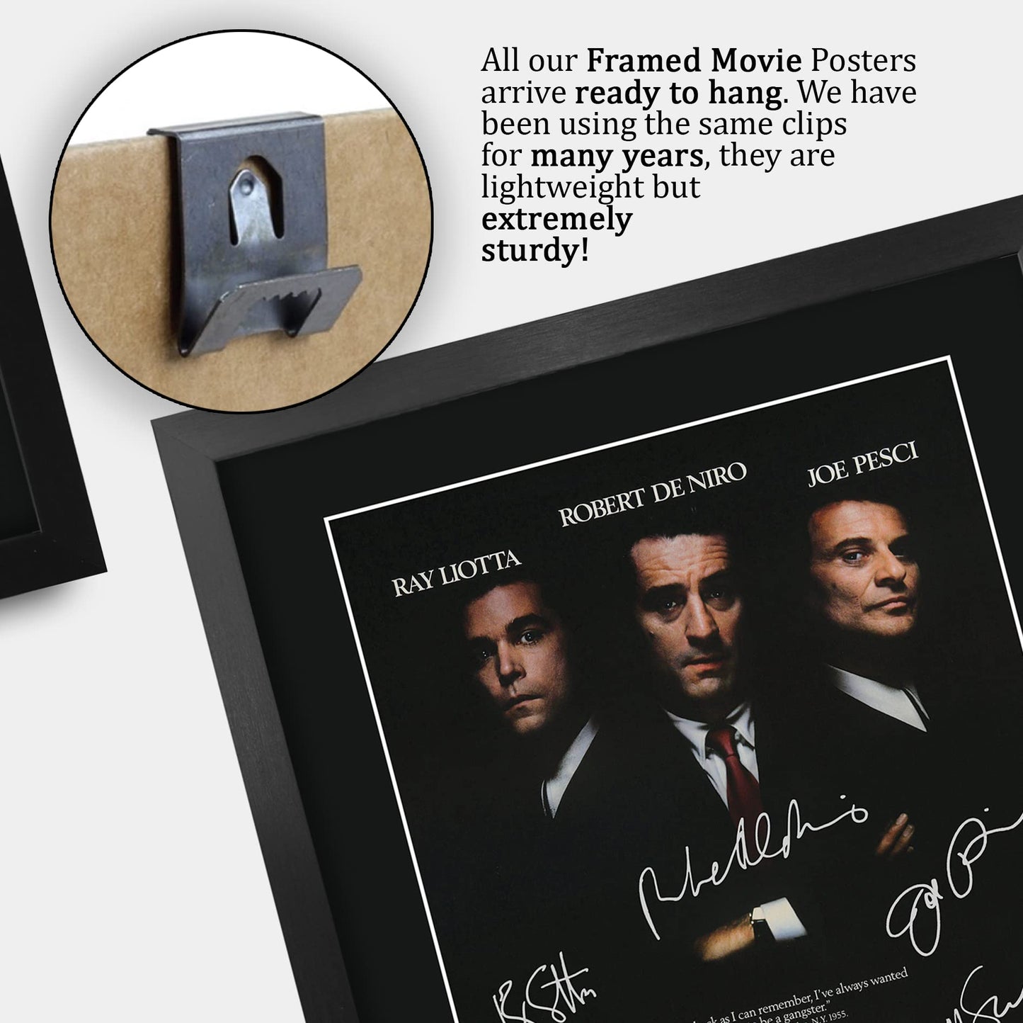 Goodfellas Movie Poster The Cast Signed Gift FRAMED A3 Printed Autograph Film Gifts Print Photo Picture Display…