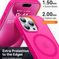 CANSHN Magnetic Designed for iPhone 15 Pro Case [Compatible with Magsafe] [Translucent Matte] Slim Thin Shockproof Protective Bumper Cover Phone Case for iPhone 15 Pro 6.1 Inch - Hot Pink