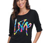 ELFIN 80s T Shirt Fancy Dress Costume for Women Off Shoulder Tops Sexy Lips Printed Casual Jumper Shirts