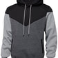 comefohome Mens Hoodies UK Pullover Color Block Sweatshirts Long Sleeve Fleece Hoody Drawstring Casual Designer Tops with Pockets Black Grey L