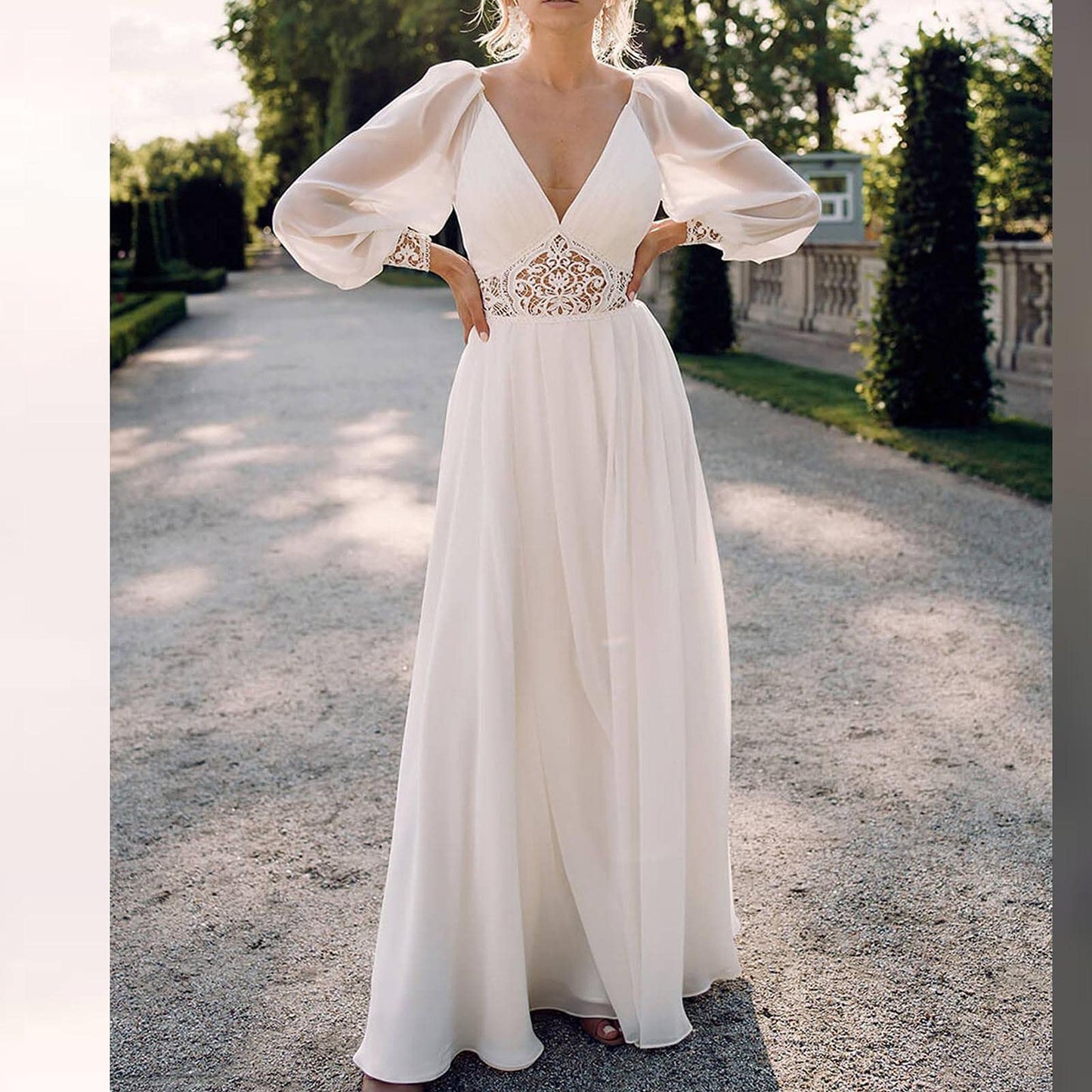 HAOLEI Mother of The Bride Dress for Wedding,Women's Wedding Dress Elegant Bridesmaid Dresses UK Sale Party Evening Dress Slit Formal Maxi Dress Wedding Guest Prom White High Split Cocktail Dress