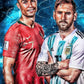 Lionel Messi Cristiano Ronaldo Poster Football Player Wall Art Picture A4