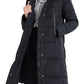 Orolay Women's Thickened Down Jacket Long Winter Coat Hooded Puffer Jacket Pirate Black L