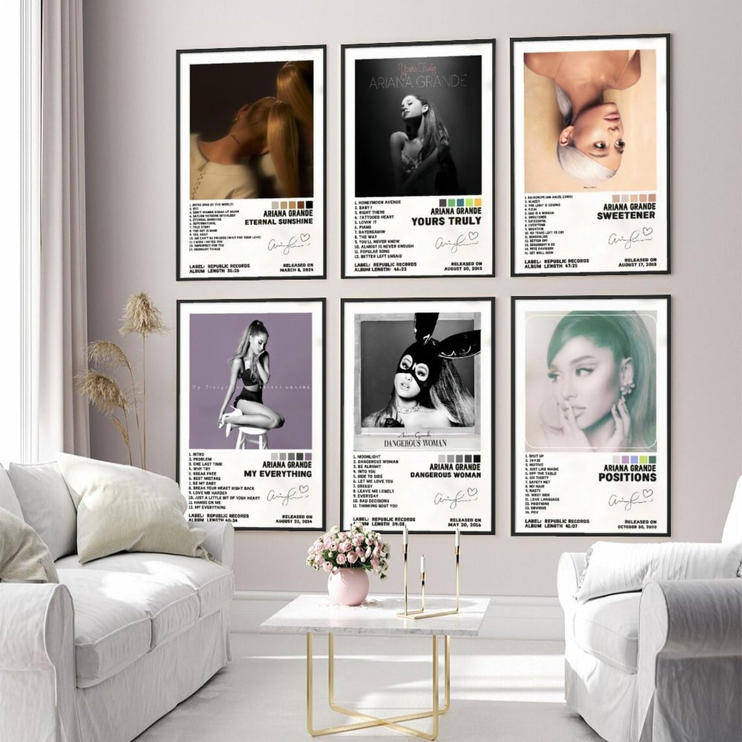 EDQMHFNV Album Cover Posters Set of 6 Canvas Music Posters for Bedroom Wall Art Decor Posters & Prints 08x12inch(20x30cm) Style