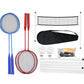 FK Sports 4 Player Badminton Rackets set, Garden Beach Outdoor Kids Adults Family Game, With Net Shuttlecocks Carry bag