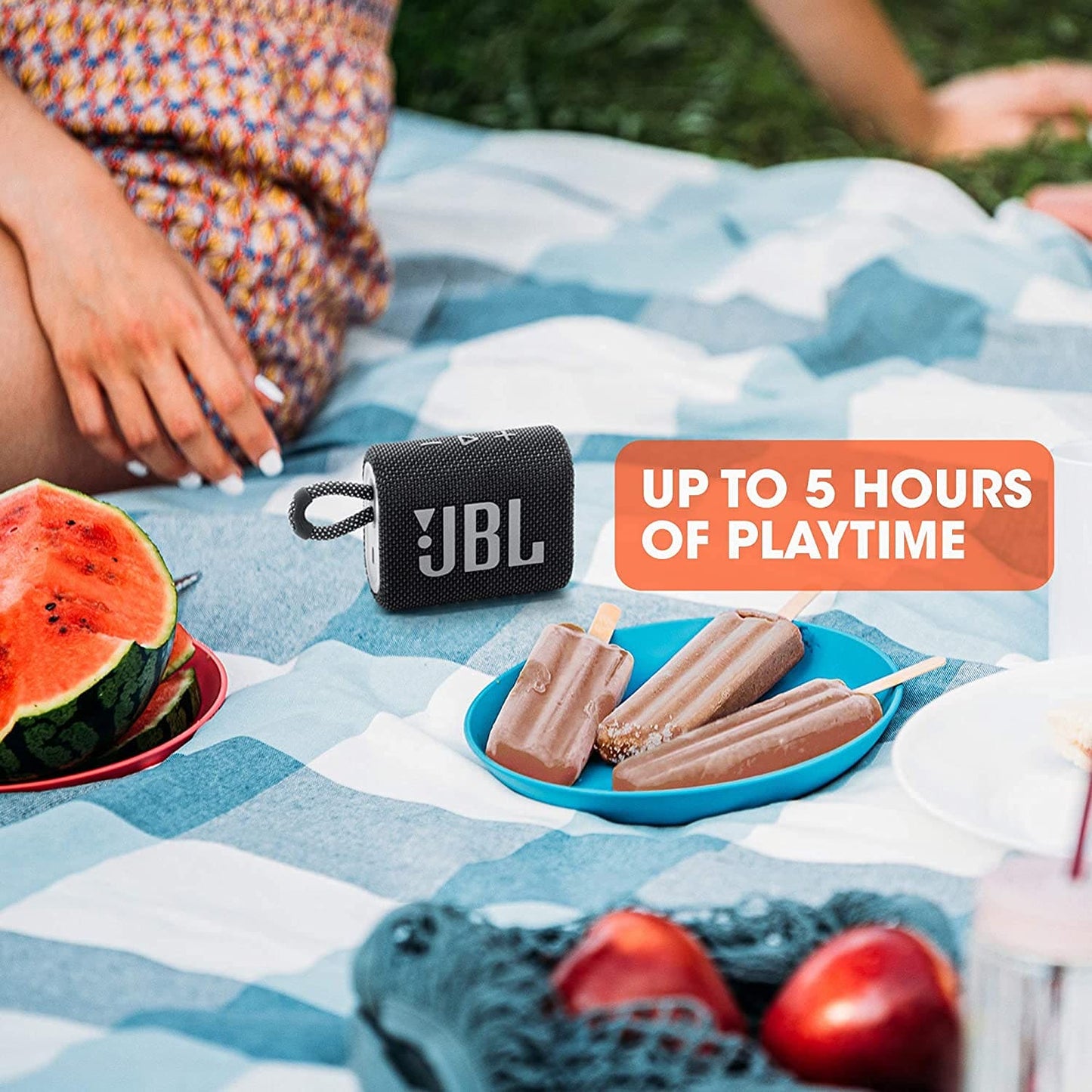 JBL Go 3 Portable Waterproof Wireless IP67 Dustproof Outdoor Bluetooth Speaker (Green)