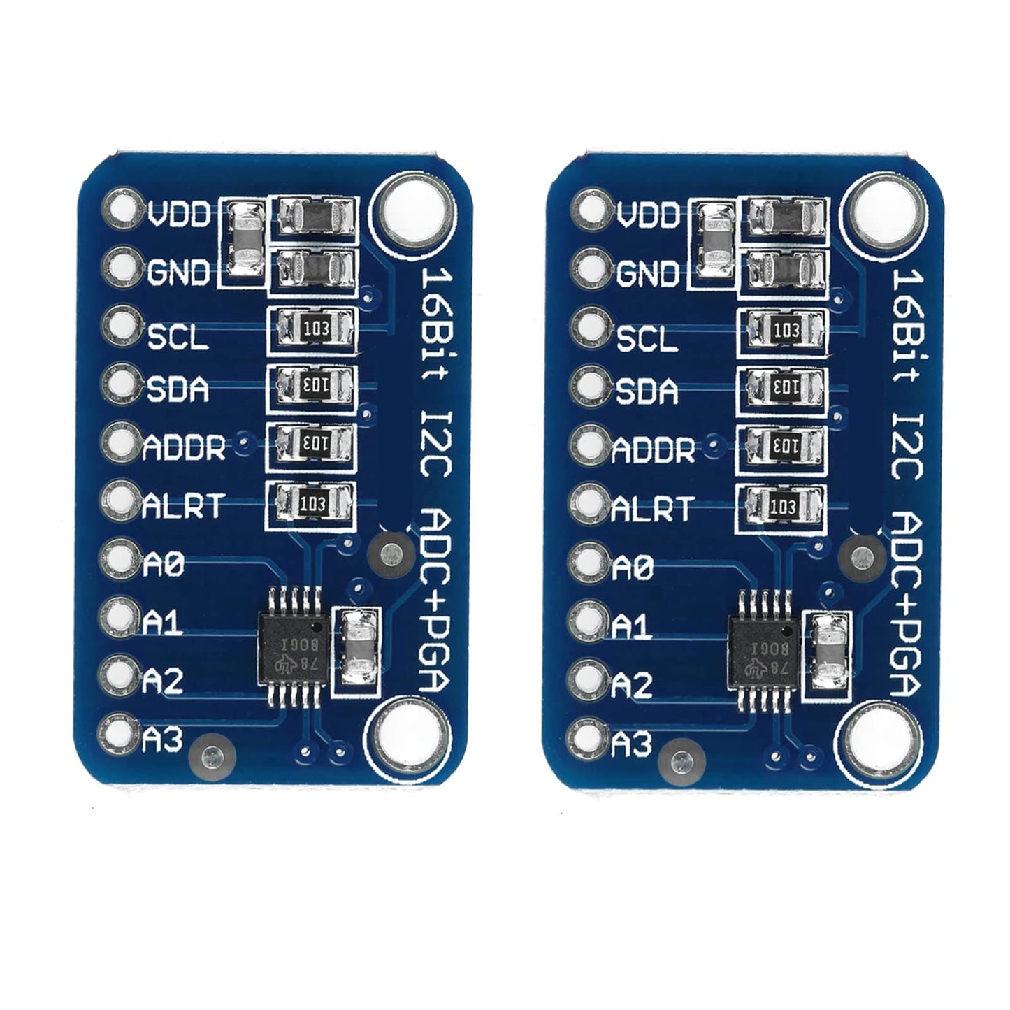 ADC Module, Analog to Digital Converter Module, 16-Bit ADS1115 I2C 4-Channel Development Board, Analog to Digital ADC Module (2Pcs)