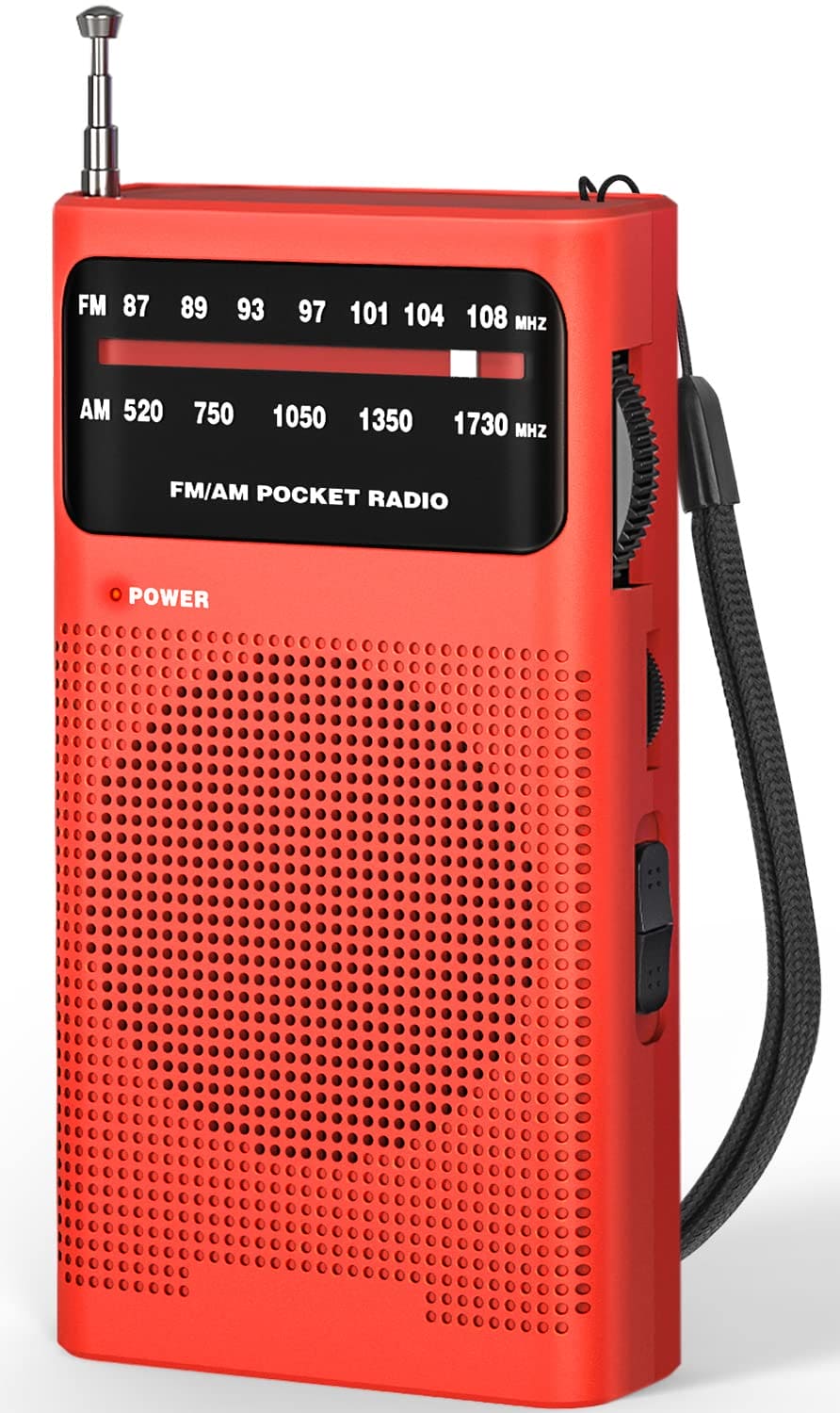 Tendak Small Radio, Portable Radio FM/AM, Pocket Radio Battery Radio with Excellent Receiving and Sound Quality/Headphone Jack, Easy to Use, Transistor Radio Suitable for Travel and Camping