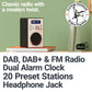 DAB/DAB+ Digital Radio | Solid Wood Cabinet | Kitchen & Bedside FM Radio with 20 Presets, Dual Alarm & Snooze Function | LED Display & 3.5mm Jack | MAJORITY Barton (Black)