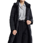 Orolay Women's Thickened Down Jacket Long Winter Coat Hooded Puffer Jacket Pirate Black L