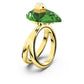 Swarovski Numina Ring Green Pear Drop Crystal with Zirconia, Gold Tone Plated from the Numina Collection, Size 55