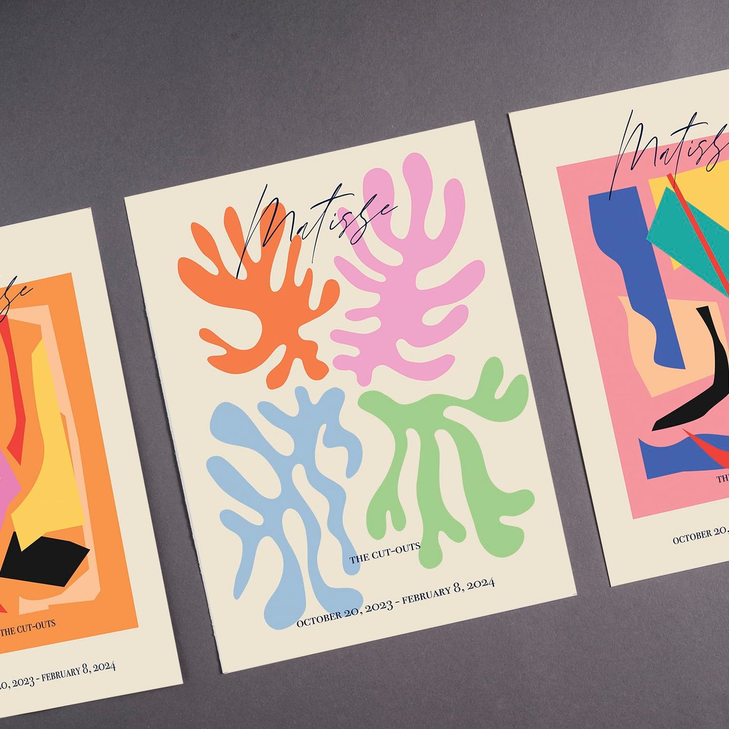 Nacnic Set of 6 posters Matisse Collect. Collection of posters in collage aesthetic for interior decoration. Sizes A3 and A4. Frameless.