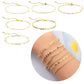 DIVINA VITAE 6 Pcs Gold Bracelet Stack Non Tarnish Gold Plated Stackable Bracelets Trendy Herringbone Paper Clip Figaro Braclets Simple Cute Boho Gold Chain Link Bracelet Sets Jewelry Gift for Women