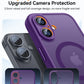 CANSHN Magnetic for iPhone 16 Case, Upgraded [Full Camera Protection] [Compatible with Magsafe] [Translucent Matte] Shockproof Protective Phone Case for iPhone 16 6.1" - Deep Purple