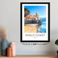 Amalfi Coast Italy Unframed A3 Travel Print, Photographic City Destination Art Poster, Home Décor Wall Art, Atrani Colourful Fishing Village Cliffside Houses, Orange Yellow Blue, 42cm x 29.7cm (A3)