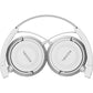 Roxel RX110 Lightweight Wired Foldable Headphones with Mic & Volume Control, On-Ear Headphones, Ergonomic Design, Answer Incoming Calls, Compatible with Android and IOS Devices (White)