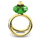 Swarovski Numina Ring Green Pear Drop Crystal with Zirconia, Gold Tone Plated from the Numina Collection, Size 55