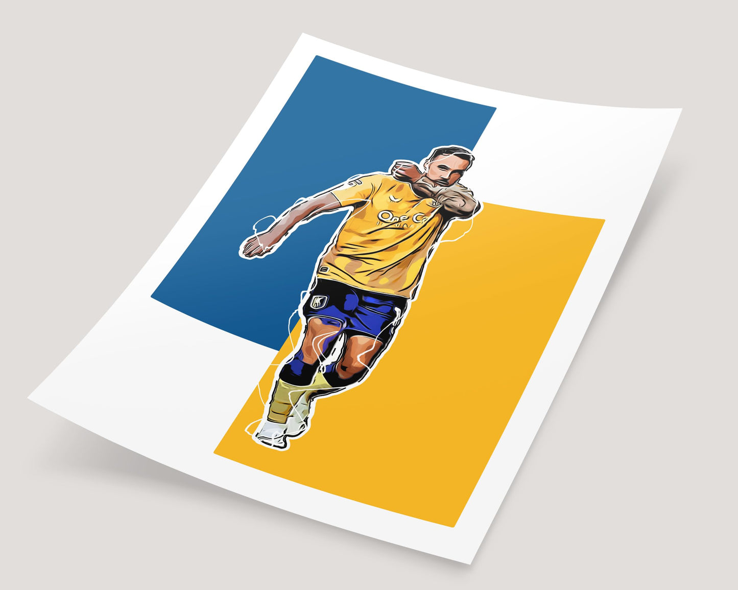 Mansfield Town Print | Poster | Football Gift - Lee Gregory (A4 Glossy Print)