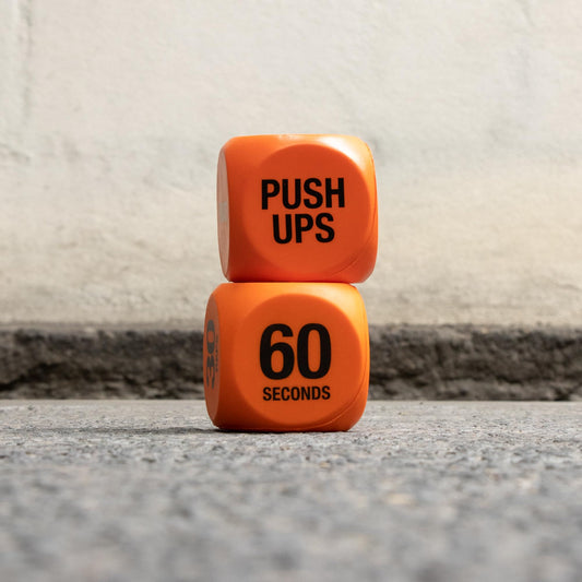 Phoenix Fitness Exercise Dice - Workout Dice Game for Cardio, HIIT and Exercise Classes - Full Body Training Routine for Home & Gym - Orange