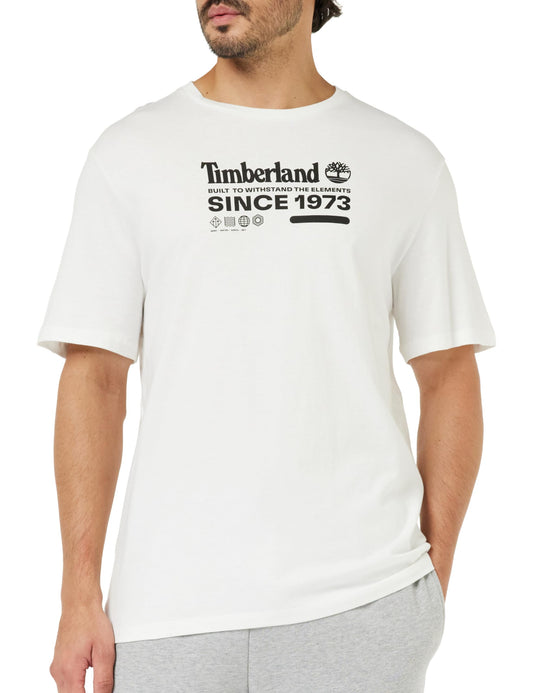 Timberland Men's Short Sleeve Tee 1 Tier3 T-Shirt, White, L