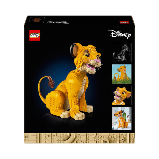 LEGO Disney Young Simba the Lion King, Collectible Animal Figure Building Set, Model Kit for Adults to Build, Home or Office Decor, Nostalgic Gift Idea for Women, Men, Her, Him and Fans 43247