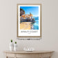 Amalfi Coast Italy Unframed A3 Travel Print, Photographic City Destination Art Poster, Home Décor Wall Art, Atrani Colourful Fishing Village Cliffside Houses, Orange Yellow Blue, 42cm x 29.7cm (A3)