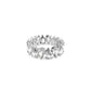 Swarovski Vittore ring, Pear cut, White, Rhodium plated